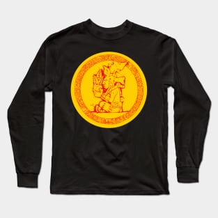 Mayan calendar ring and carving #2 Long Sleeve T-Shirt